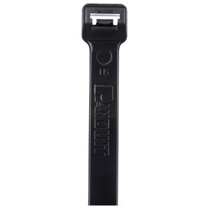 PANDUIT Panduit PLT5EH-NB-C0 Cable Tie, Black, UV PA6.6, 19.8L, 250lb, PK100