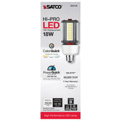 Satco S23140 45/36/27W LED HID Replacement - Wattage & CCT Selectable