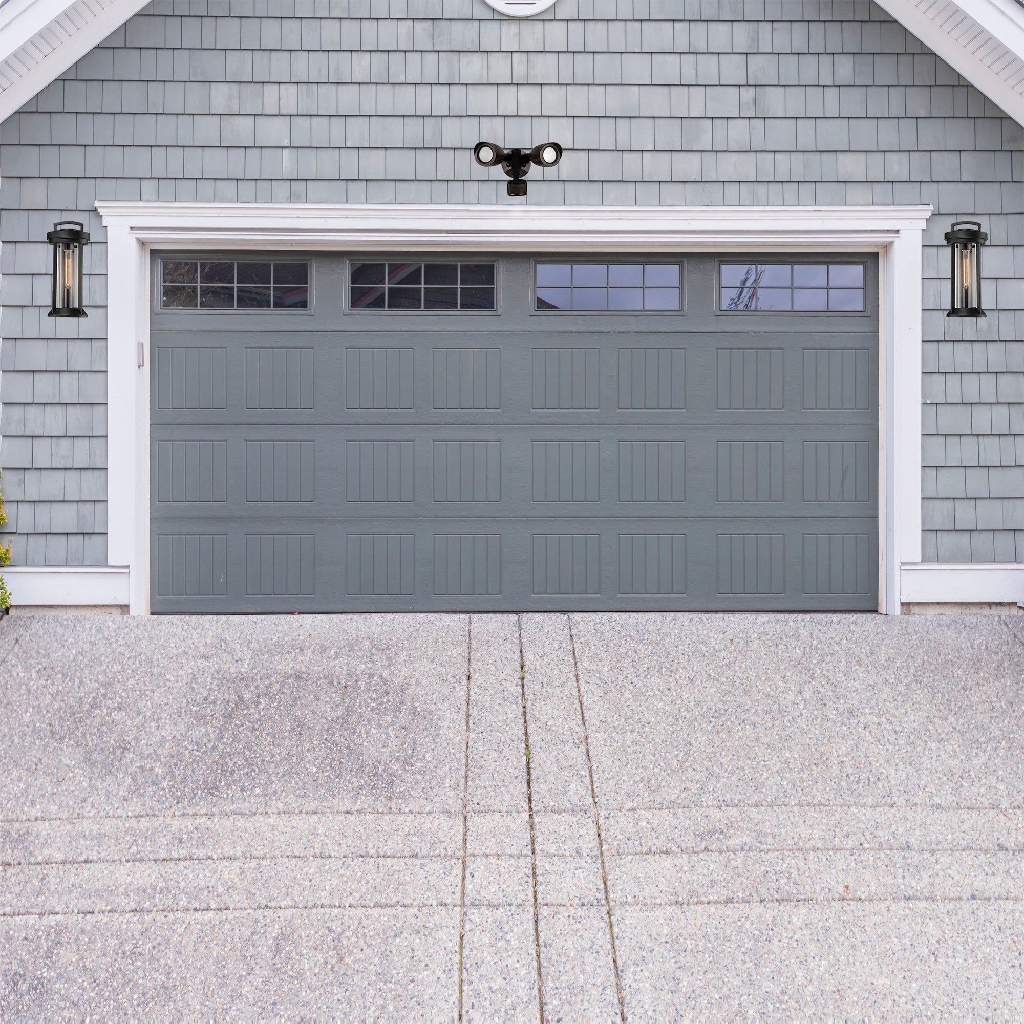 SATCO-NUVO Satco 65/719 LED Security Light with Motion Sensor, Dual Head, Bronze