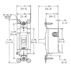 Hubbell HBL1557 20 Amp 120/277 VAC SPDT Brown Toggle Switch