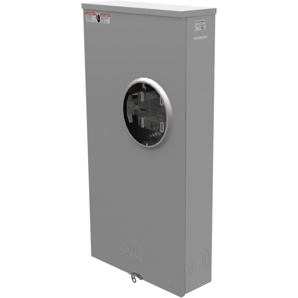 MILBANK Milbank U1797-O-K3L-K2L-IL Single Position Meter Socket, 320 Amp, 1 Phase, Ringless, Lever, 4 Term, UG, 600V, Barrel Lock Provision