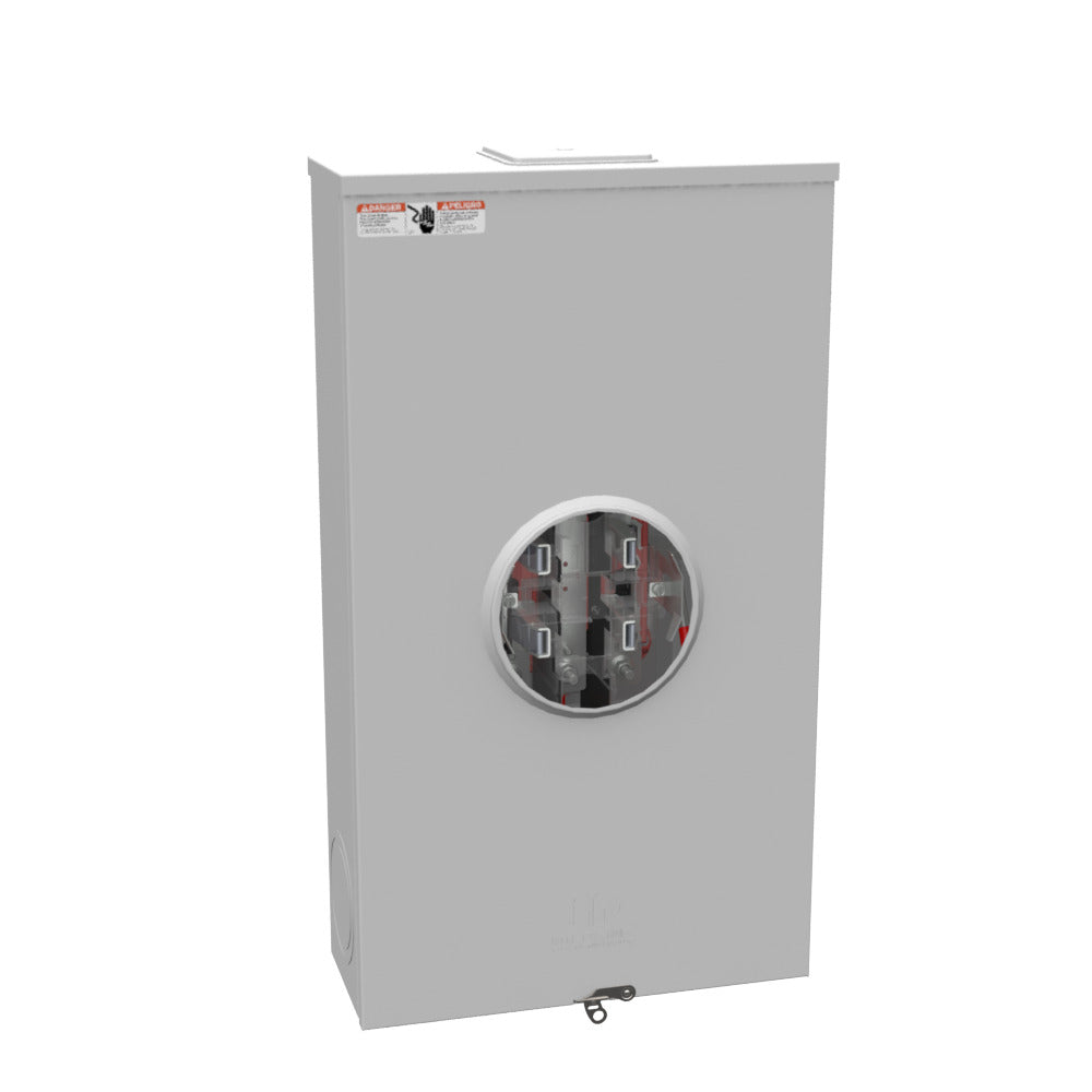 MILBANK Milbank U6272-X-HSP Single Position Meter Socket 320 Amp 1 Phase Ringless Lever 4 Term OH UG 600V Stainless Steel Hasp