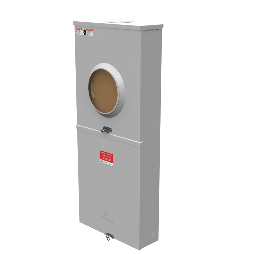 MILBANK Milbank U6281-XL-200-5T9 Meter Socket with Main and Load Center 200 Amp 1 Phase Ringless