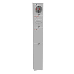 MILBANK Milbank NU8980-O-SF100-KK-LP 4 Term, Ringless, PlainTop, Horn Bypass, 1-100 Amp, Main Breaker, Single Pedestal Direct Bury, Low Profile