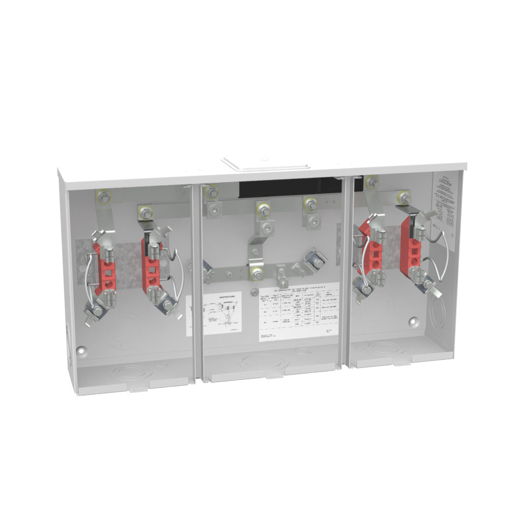 MILBANK Milbank U1252-X-KK-K1-ALT Meter Socket 200 Amp 1 Phase Ringless Horn 4 Term 2 Position OH or UG with Center Wireway