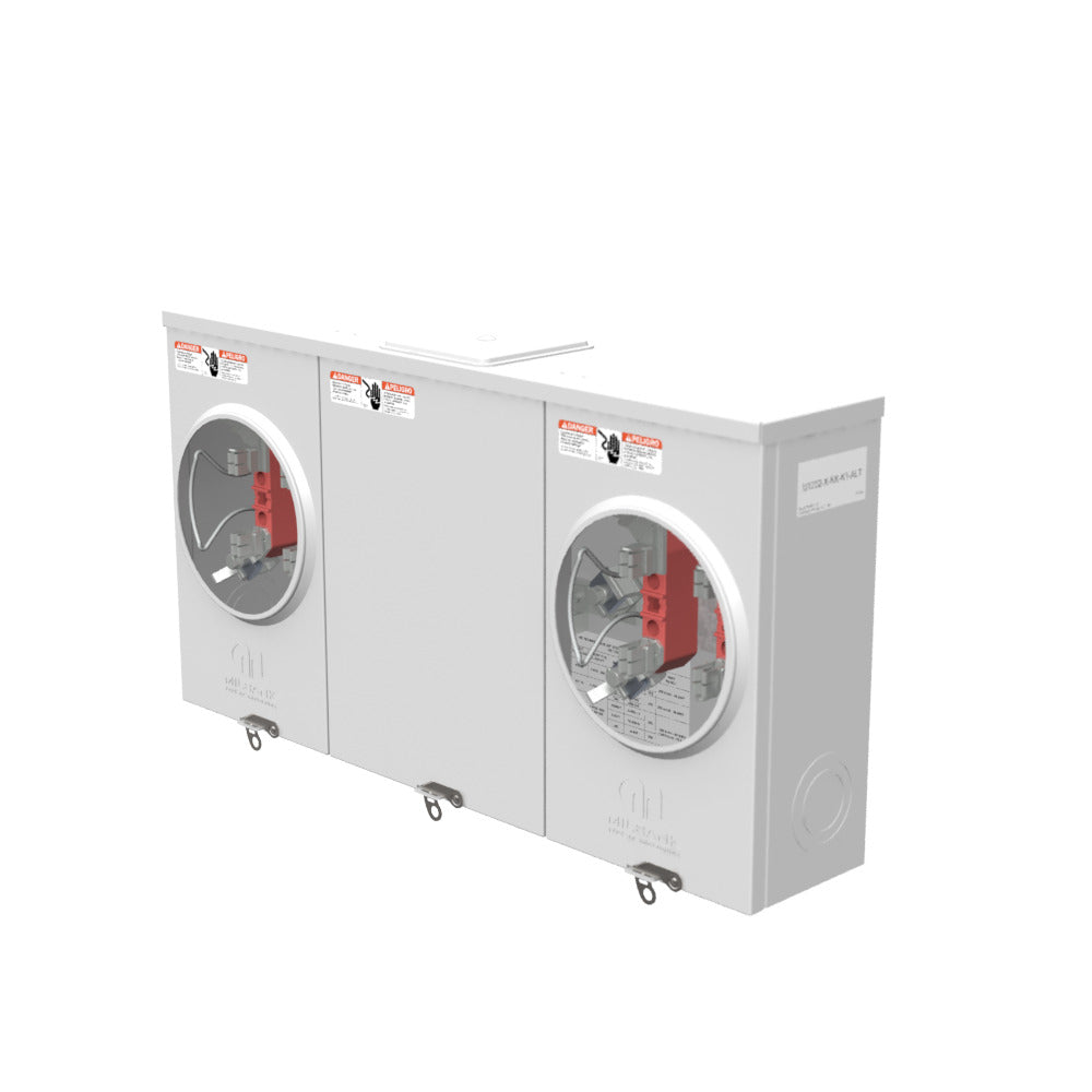 MILBANK Milbank U1252-X-KK-K1-ALT Meter Socket 200 Amp 1 Phase Ringless Horn 4 Term 2 Position OH or UG with Center Wireway