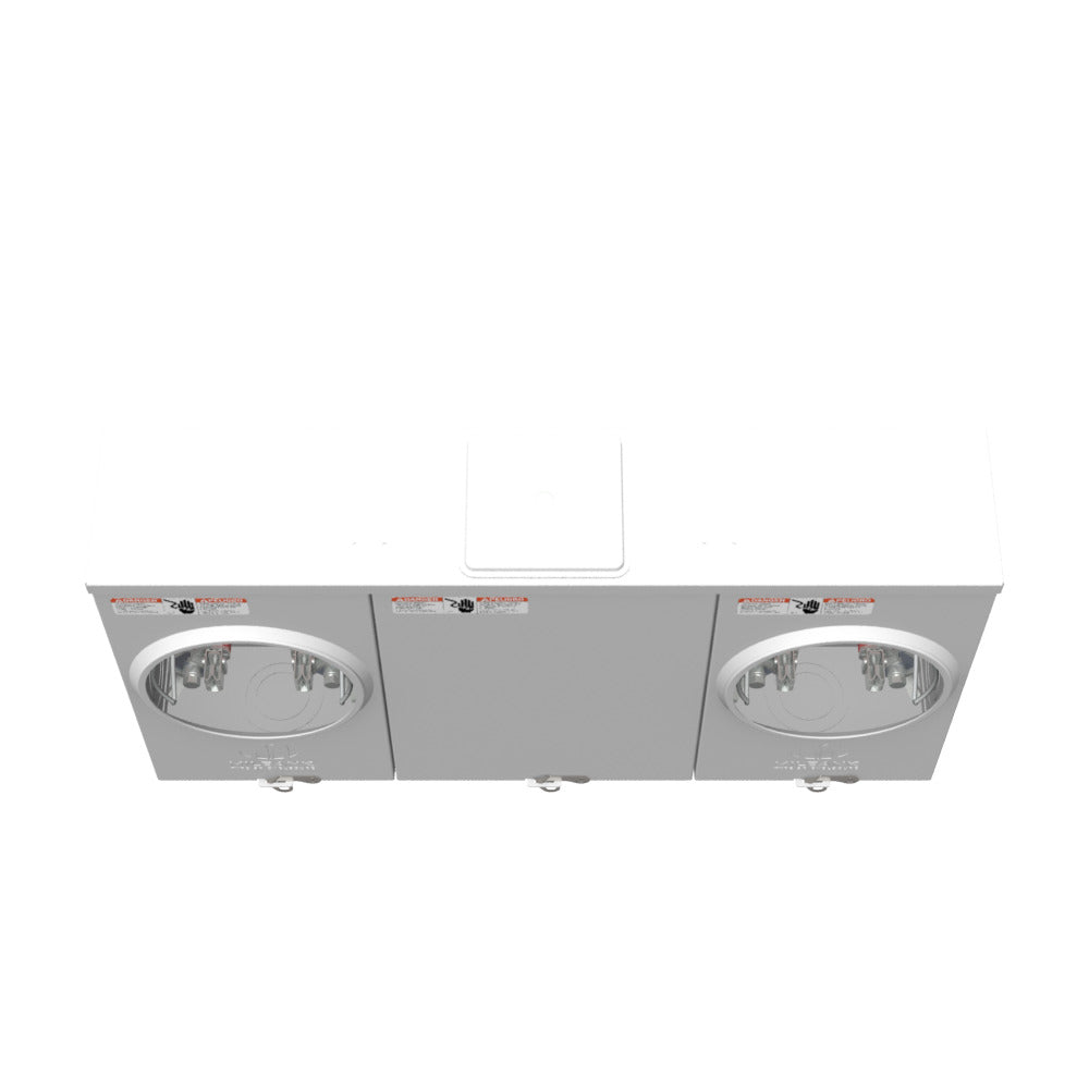 MILBANK Milbank U1252-X-KK-K1-ALT Meter Socket 200 Amp 1 Phase Ringless Horn 4 Term 2 Position OH or UG with Center Wireway