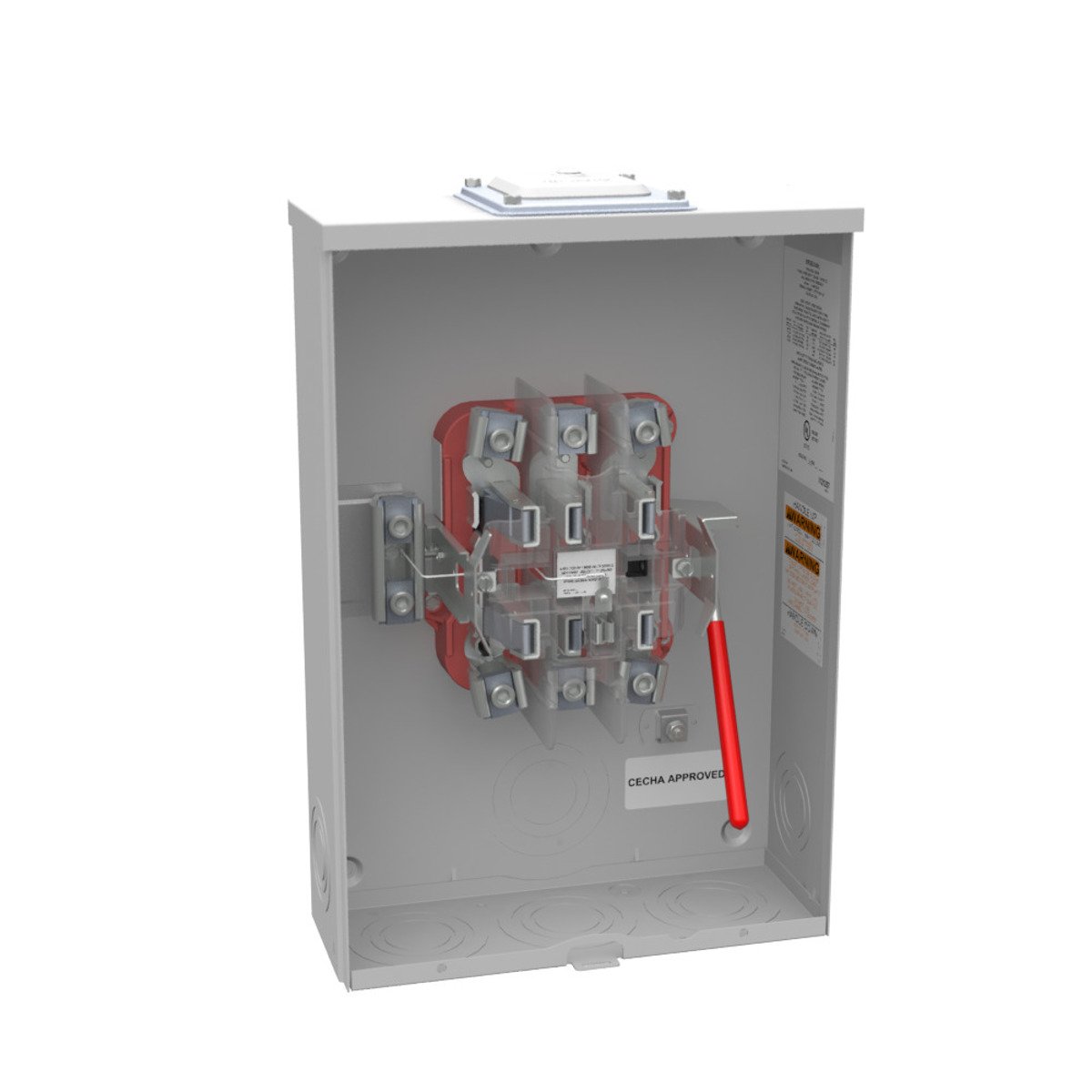MILBANK Milbank U8606-RXL-CECHA Single Position Meter Socket 200 Amp 3 Phase Ringless Lever 7 Term OH UG 600V