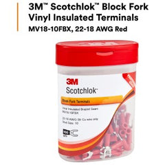 3M 3M MV18-10FBX Scotchlok Block Insulated Fork Terminal 22 to 18 AWG