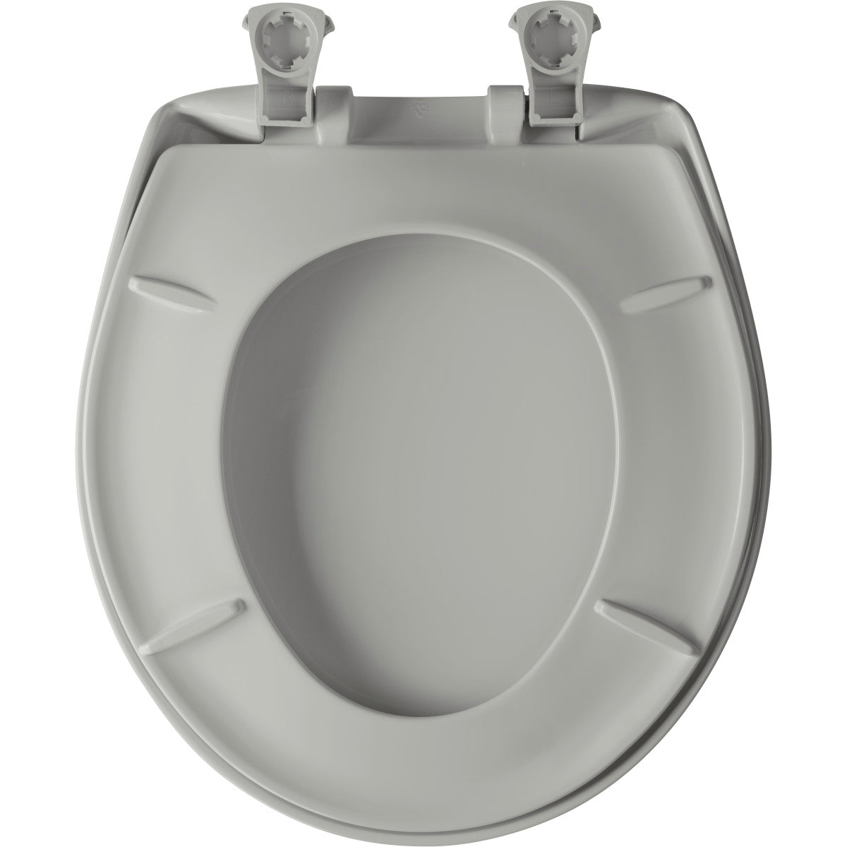BEMIS Bemis 200SLOWT062 Round Closed Front Toilet Seat with Cover in Ice Grey