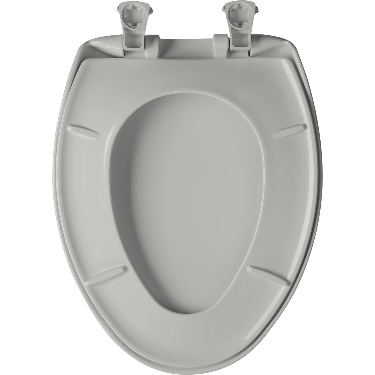BEMIS Bemis 1200SLOWT062 Elongated Plastic Toilet Seat with Cover in Ice Grey