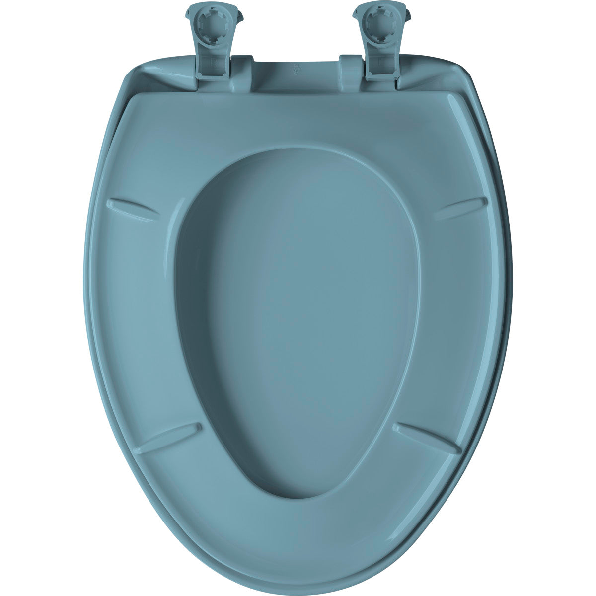BEMIS Bemis 1200SLOWT064 Elongated Closed Front Toilet Seat with Cover in Regency Blue