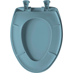 BEMIS Bemis 1200SLOWT064 Elongated Closed Front Toilet Seat with Cover in Regency Blue