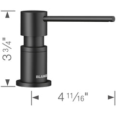 BLANCO Blanco 443031 Lato Soap Dispenser - Matte Black