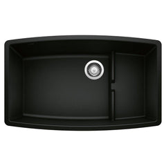BLANCO BLANCO 442936 Performa 32 x 19-1/2 in. No Hole Granite Composite Single Bowl Undermount Kitchen Sink in Coal Black