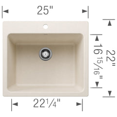 BLANCO Blanco 443079 Liven Dual Mount Laundry Sink - Soft White