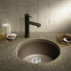 BLANCO BLANCO 515803 Rondo 17-11/16 x 17-11/16 in. Drop-in and Undermount Granite Bar Sink in Cafe Brown
