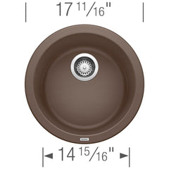 BLANCO BLANCO 515803 Rondo 17-11/16 x 17-11/16 in. Drop-in and Undermount Granite Bar Sink in Cafe Brown