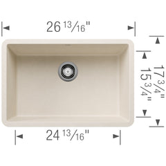 BLANCO Blanco 527403 Precis 27 Single Bowl Kitchen Sink - Soft White