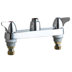 Chicago Faucets 1100-LESAB Double Wristblade Handle Deckmount Kitchen Sink Faucet 1/2 in. NPSM Connection
