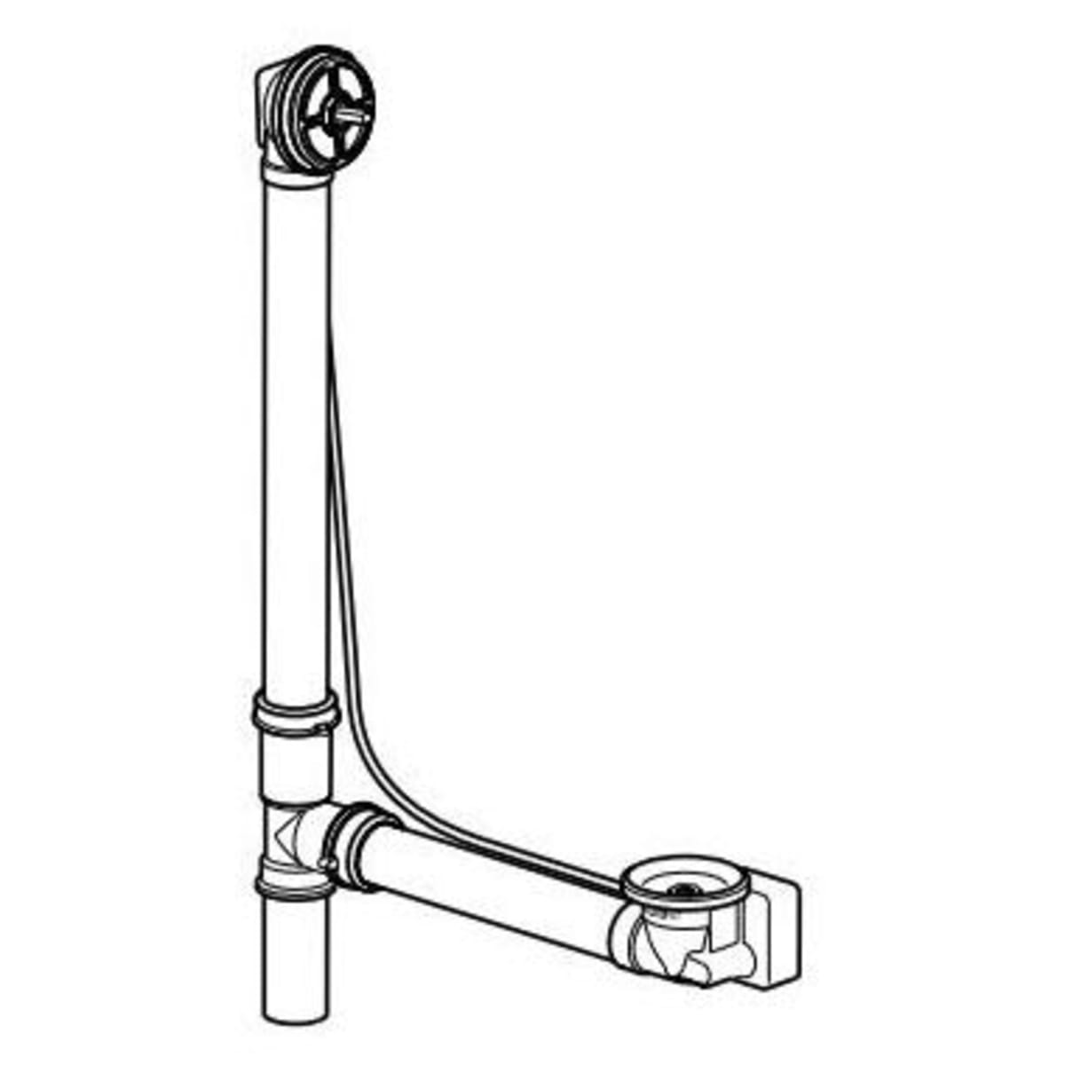 GEBERIT Geberit 151.450.00.1 TurnControl 24 in. Brass Cable Drain in White