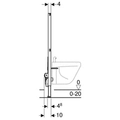 GEBERIT Geberit 111.520.00.1 Duofix In-Wall System for Wall-Hung Bidet in White