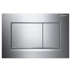 GEBERIT Geberit 115.883.KH.1 Sigma30 Wall Mount Dual Flush Actuator Plate in Polished Chrome and Matte Chrome