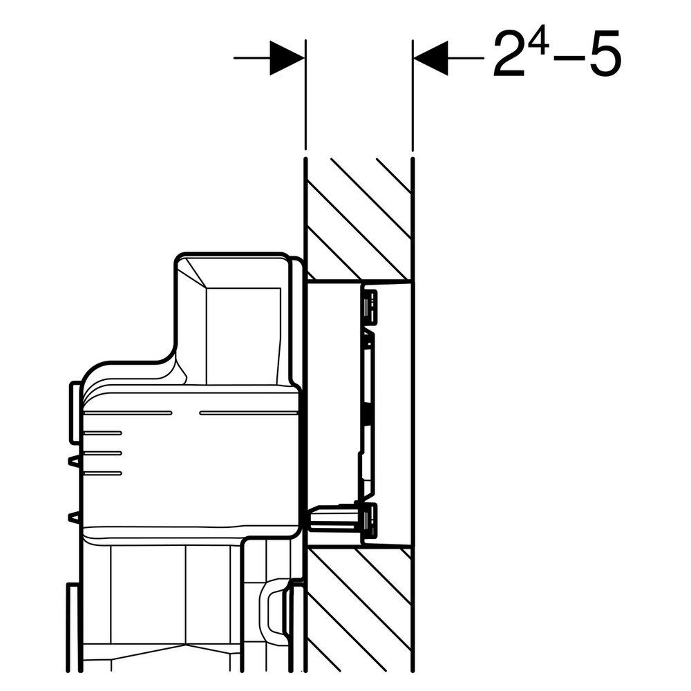 GEBERIT Geberit 115.640.SI.1 Sigma60 Wall Mount Actuator Plate In Polished Chrome With White