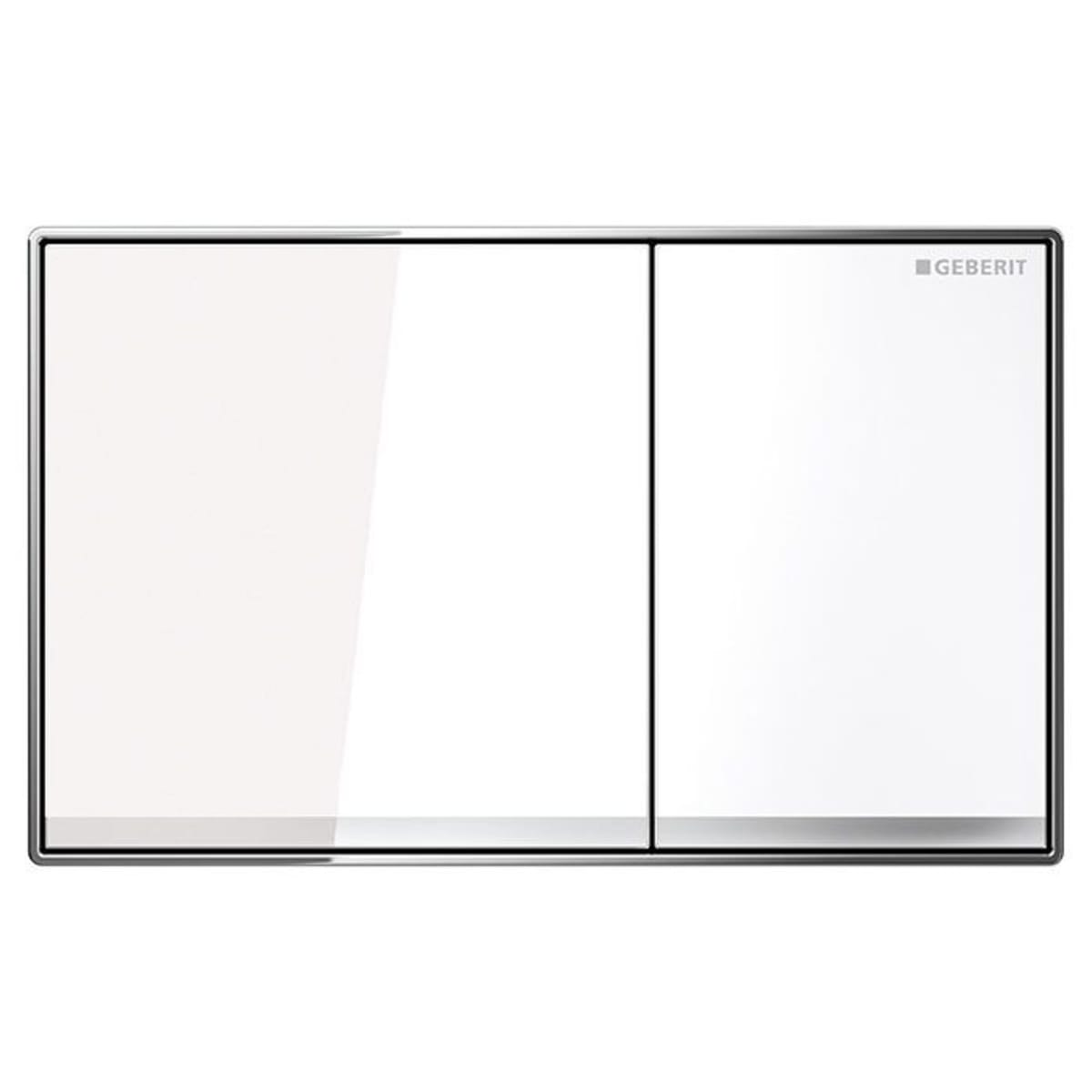 GEBERIT Geberit 115.640.SI.1 Sigma60 Wall Mount Actuator Plate In Polished Chrome With White
