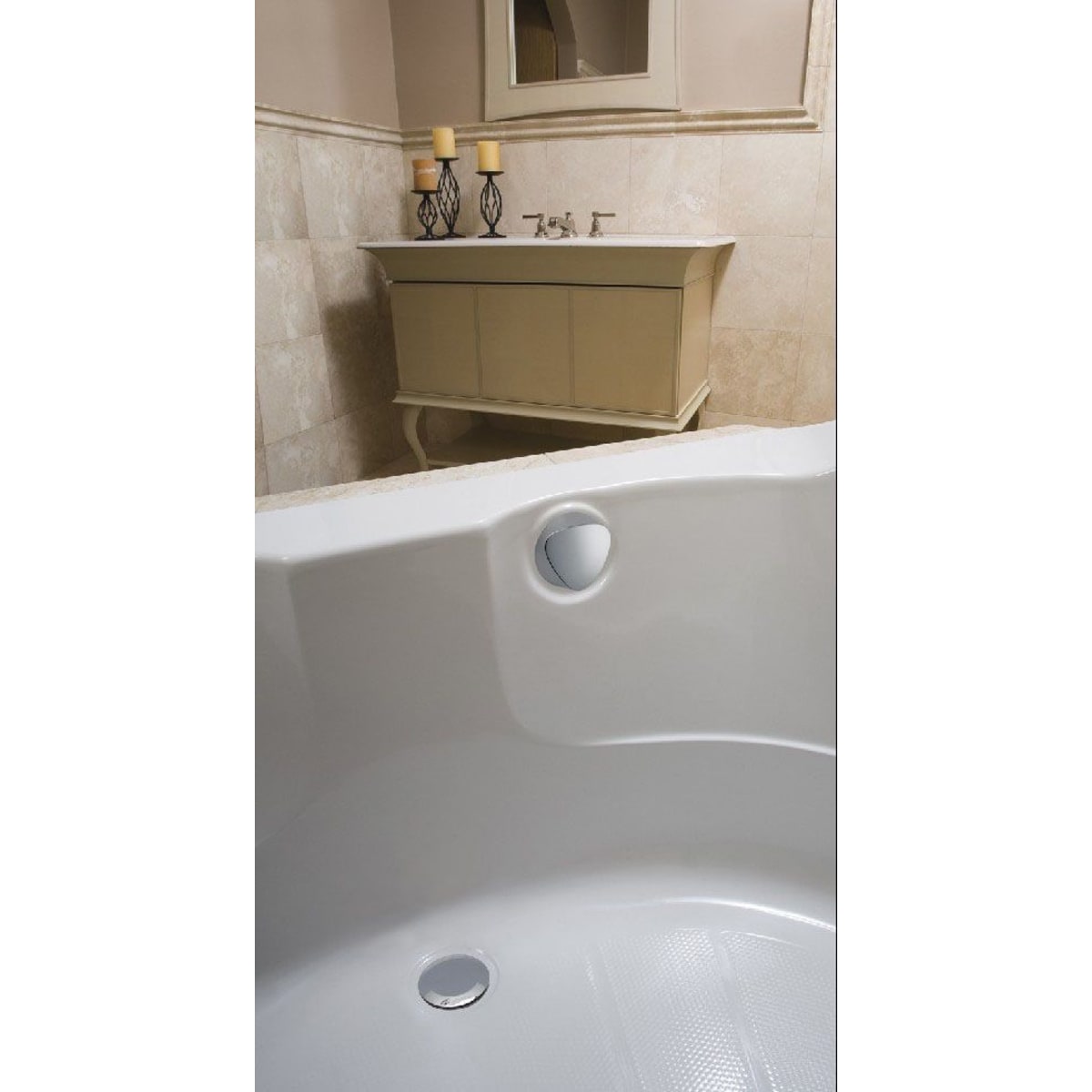 GEBERIT Geberit 150.156.21.1 TurnControl 24 in. Plastic Cable Drain in Polished Chrome