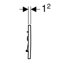 Geberit 115.883.KM.1 Sigma30 Wall Mount Dual Flush Actuator Plate in Black