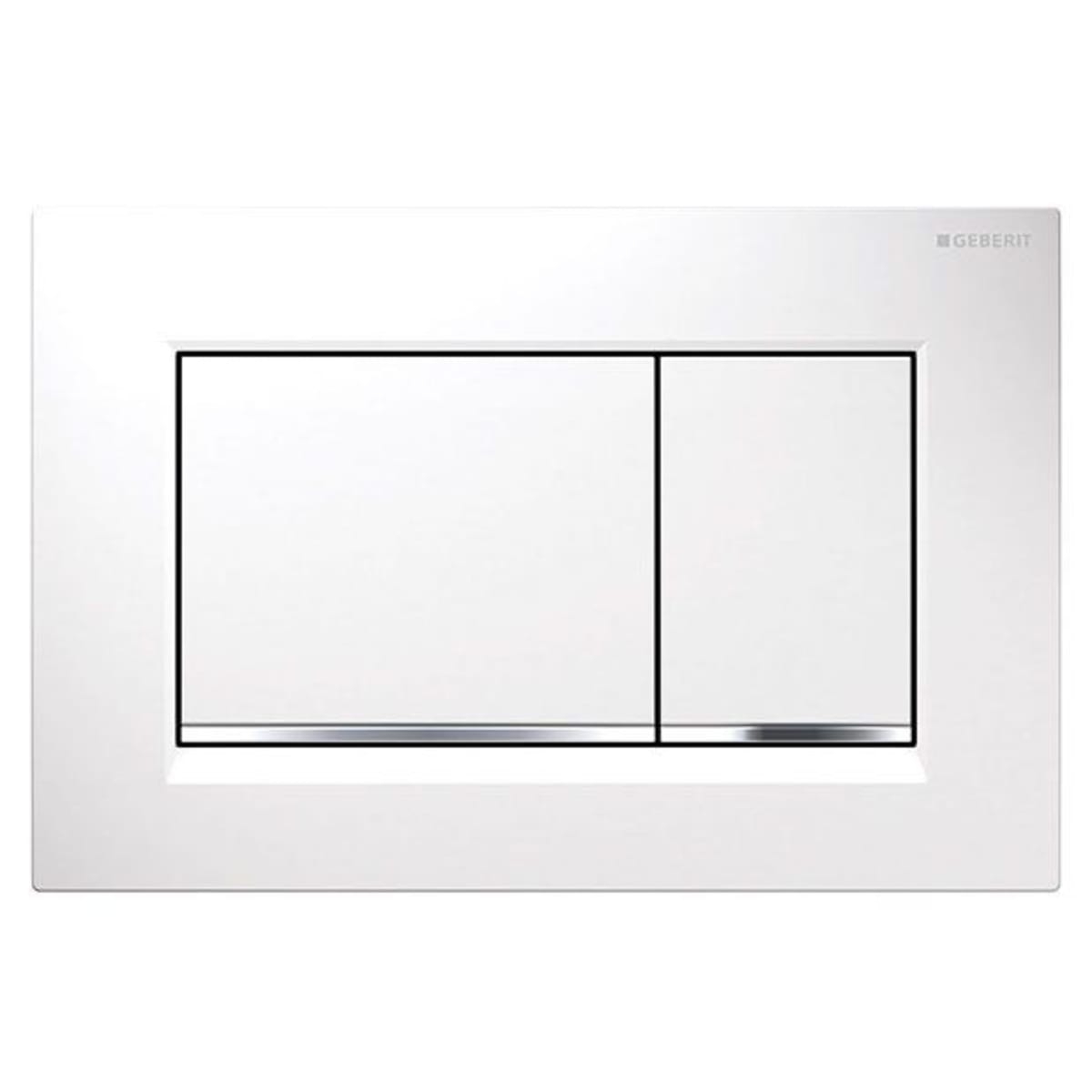 GEBERIT Geberit 115.883.KJ.1 Sigma30 Wall Mount Dual Flush Actuator Plate in White and Polished Chrome