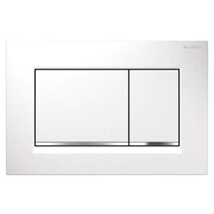 GEBERIT Geberit 115.883.KJ.1 Sigma30 Wall Mount Dual Flush Actuator Plate in White and Polished Chrome