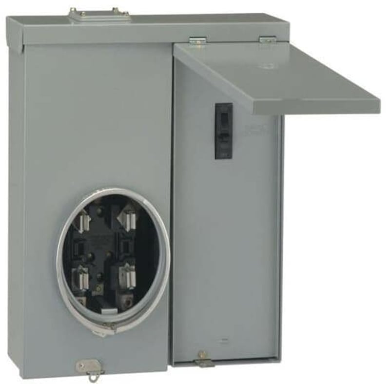 GENERAL ELECTRIC GE TM10RMCFMG 100 Amp Outdoor Meter Socket Load Center Combo 1 Phase