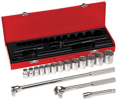 KLEIN TOOLS Klein 65512 Socket Wrench Set 1/2-Inch Drive 16-Piece
