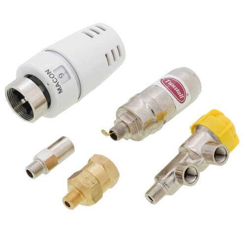 MACON CONTROLS Macon Controls MAC-OPSK-W/EVO 1/8 Threaded One-Pipe Steam Straight Valve Assembly with EVO-28 Operator