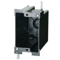 ALLIED MOULDED PRODUCTS Allied Moulded Products P-122OW FlexBox; 1-Gang Switch/Outlet Box; 3-3/4 Inch Depth, Thermoplastic, 22.5 Cubic-Inch, Black