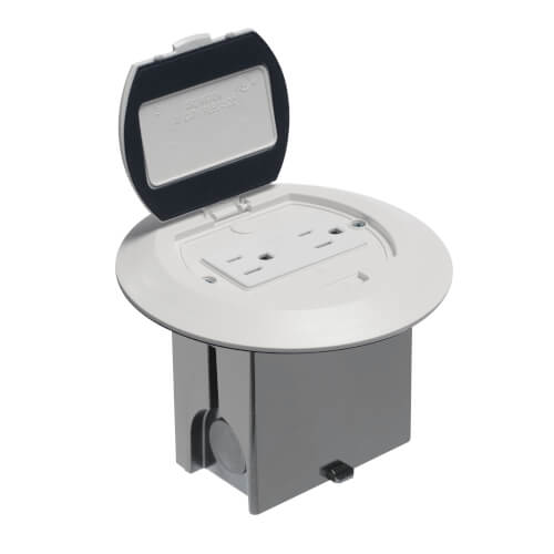 ARLINGTON Arlington FLBAFR101W Round Non Metallic Adjustable Floor Box