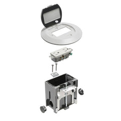 ARLINGTON Arlington FLBAFR101W Round Non Metallic Adjustable Floor Box