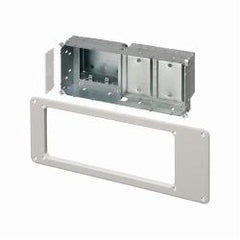 ARLINGTON Arlington TVBS613 Power Low Voltage Recessed Combination Box, Steel, 4 Gangs, 7 in L x 17 in W x 3.848 in H