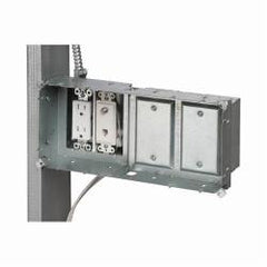 ARLINGTON Arlington TVBS613 Power Low Voltage Recessed Combination Box, Steel, 4 Gangs, 7 in L x 17 in W x 3.848 in H