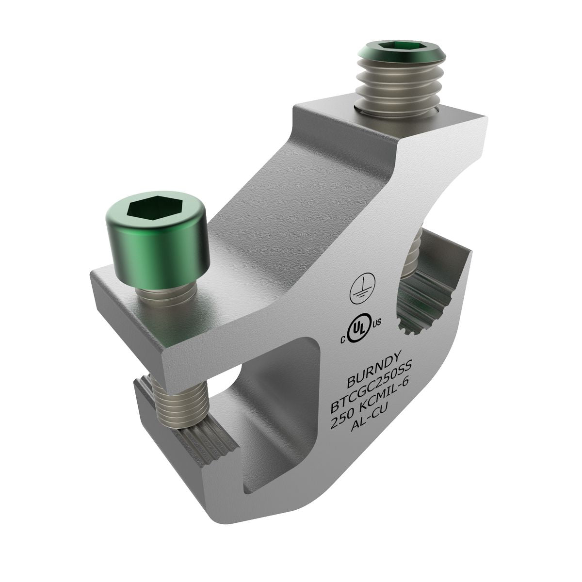 BURNDY BURNDY BTCGC250SS Aluminum Ground Tray Clamp Accommodates Ground Wire Size 6 to 250 Kcmil