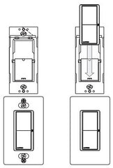 LUTRON Lutron PJ2-P2B-GWH Pico Paddle Remote for Dimmers and Switches White