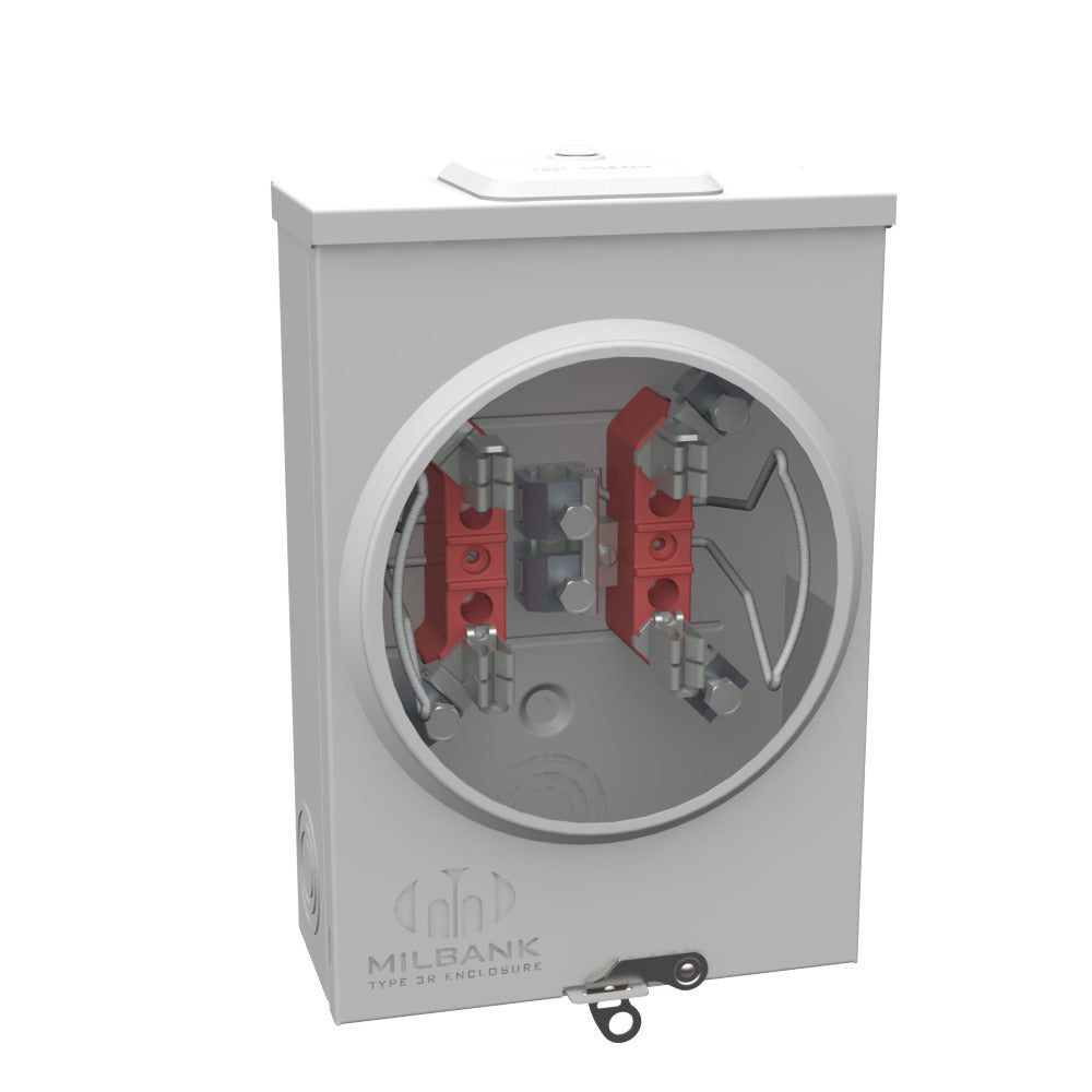 MILBANK Milbank U8435-XL-TG-HSP 4 Term, Ringless, Small Closing Plate, Triplex Ground, Stainless Steel, Hasp, Extension Hex