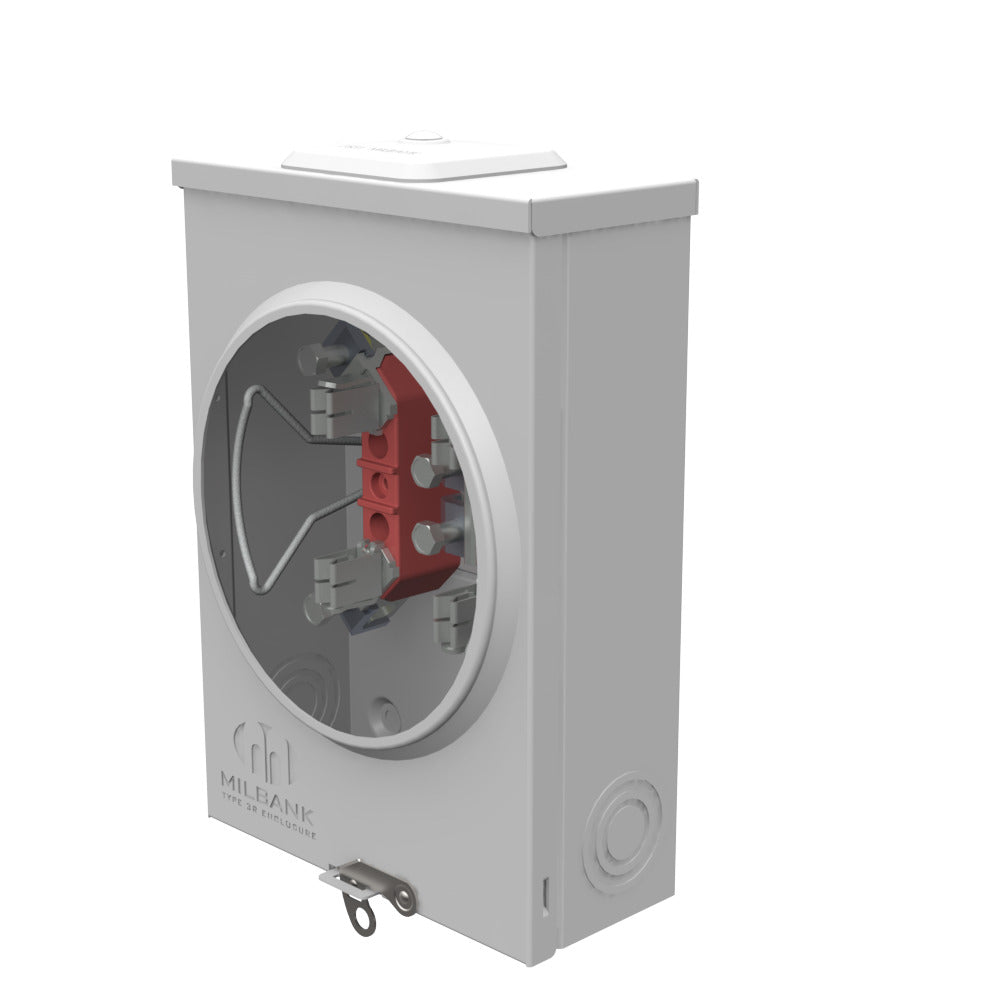 MILBANK Milbank U8435-XL-TG-HSP 4 Term, Ringless, Small Closing Plate, Triplex Ground, Stainless Steel, Hasp, Extension Hex