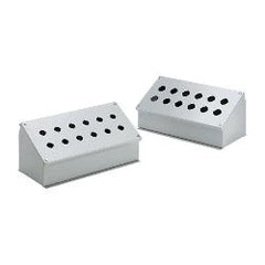 nVent E6PBA HOF OILTITE PB ENCL. Sloped Front Pushbutton Enclosure, 7-1/4 in L x 8-1/2 in W x 6-3/4 in D, 6 Outlets, NEMA 12/IP65