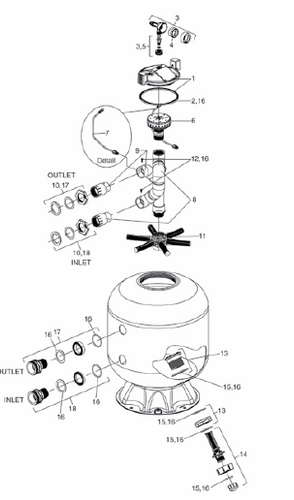 ZODIAC R0488400 DRAIN FITTINGS