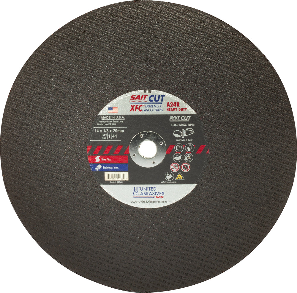 UNITED ABRASIVES SAIT 24160 GRINDING & CUT OFF WHEELS