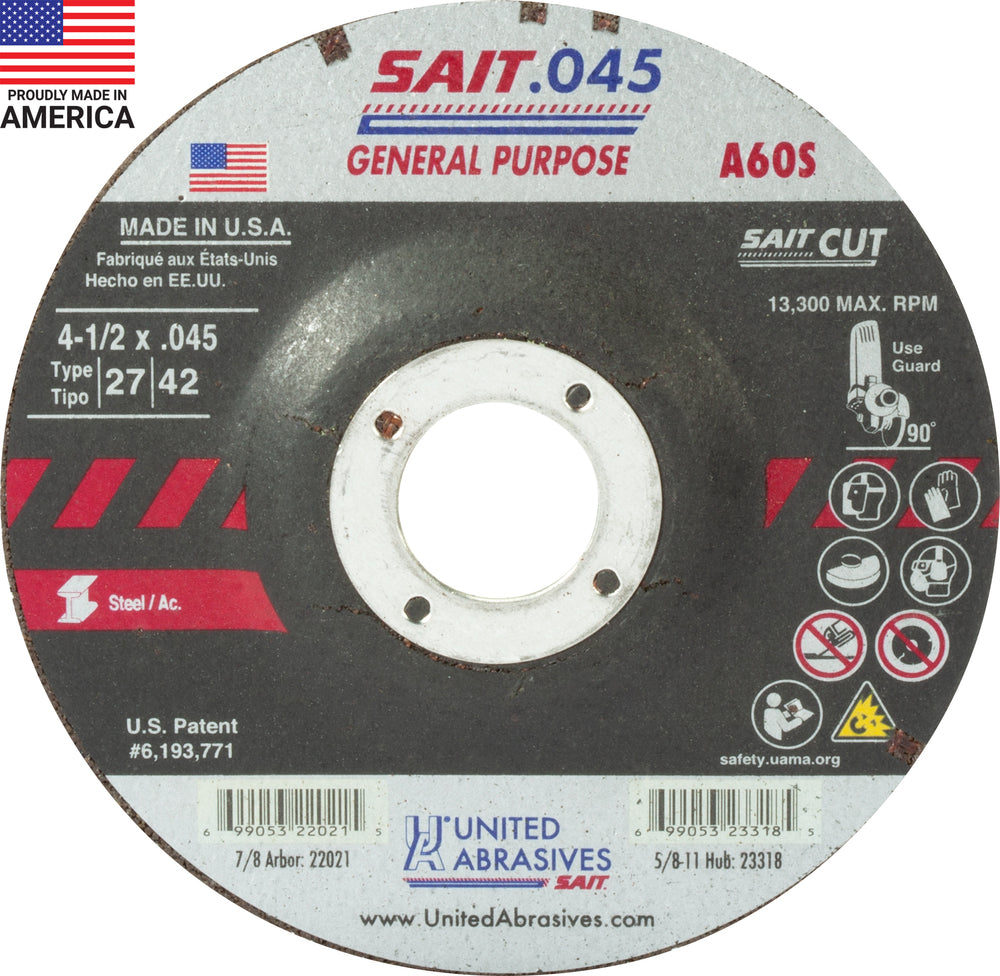 UNITED ABRASIVES SAIT 22021 GRINDING & CUT OFF WHEELS