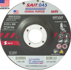 UNITED ABRASIVES SAIT 22021 GRINDING & CUT OFF WHEELS